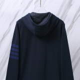 Thom Browne Classic Four Bar Hooded Zipper Jacket Unisex Casual Versatile Jacket