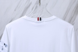 Thom Browne Classic Embroidered Rose Four Bar Short Sleeve Unisex Casual Versatile T-shirt