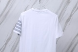 Thom Browne Classic Four Bar Round Neck Short Sleeve Couple's Casual Loose T-shirt