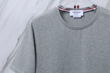 Thom Browne Classic Embroidered Rose Four Bar Short Sleeve Unisex Casual Versatile T-shirt