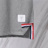 Thom Browne Classic Four Bar Round Neck Short Sleeve Couple's Casual Loose T-shirt