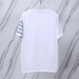 Thom Browne Classic Four Bar Round Neck Short Sleeve Couple's Casual Loose T-shirt
