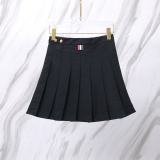 Thom Browne Women's Classic Three Color Ribbed Ruffle Skirt Versatile Short Skirt