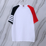 Thom Browne Classic Four Bar Splicing Short Sleeve Unisex Casual Versatile T-shirt