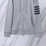 Thom Browne Classic Four Bar Hooded Zipper Jacket Unisex Casual Versatile Jacket