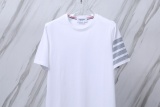 Thom Browne Classic Four Bar Round Neck Short Sleeve Couple's Casual Loose T-shirt
