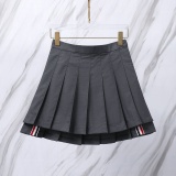 Thom Browne Women's Classic Three Color Ribbed Ruffle Skirt Versatile Short Skirt