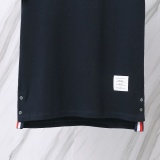 Thom Browne Classic Four Bar Round Neck Short Sleeve Couple's Casual Loose T-shirt