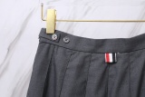 Thom Browne Women's Classic Three Color Ribbon High Waist Ruffle Skirt Commuter Versatile Short Skirt