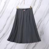 Thom Browne Women's Classic Three Color Ribbon High Waist Ruffle Skirt Commuter Versatile Short Skirt