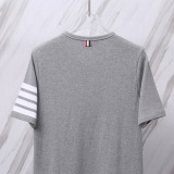 Thom Browne Classic Four Bar Round Neck Short Sleeve Couple's Casual Loose T-shirt