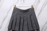 Thom Browne Women's Classic Three Color Ribbed Ruffle Skirt Versatile Short Skirt