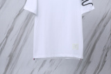 Thom Browne Classic Embroidered Striped Round Neck Short Sleeve Unisex Casual Versatile T-shirt