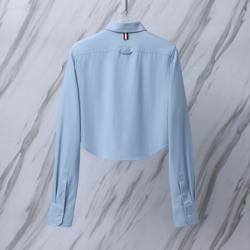 Thom Browne Women's Fashion Versatile Short Open Umbilical Long Sleeve Shirt