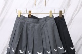 Thom Browne Women's Classic Fashion Dog Embroidered Ruffle Skirt Short Skirt
