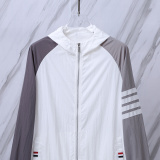 Thom Browne Unisex Fashion Four Bar Splicing Thin Sunscreen Coat