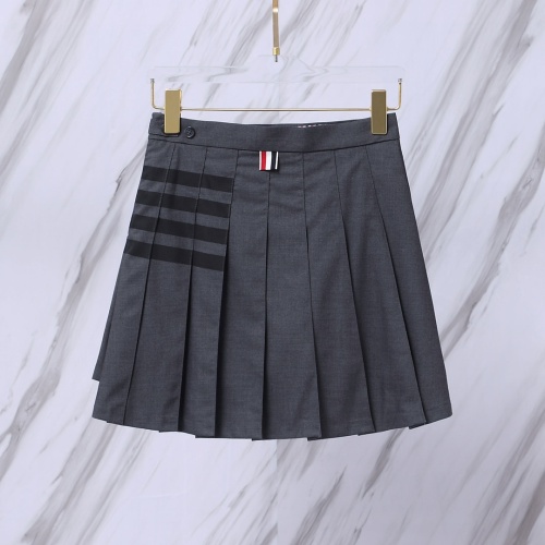 Thom Browne Classic Four Bar Ruffle Skirt Women's Versatile Short Skirt