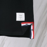 Thom Browne Classic Four Bar Round Neck Short Sleeve Couple's Casual Loose T-shirt