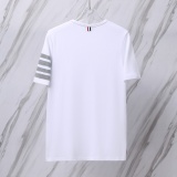 Thom Browne Classic Four Bar Round Neck Short Sleeve Couple's Casual Loose T-shirt