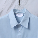 Thom Browne Women's Fashion Versatile Short Open Umbilical Long Sleeve Shirt