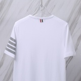 Thom Browne Classic Four Bar Round Neck Short Sleeve Couple's Casual Loose T-shirt