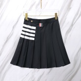 Thom Browne Classic Four Bar Ruffle Skirt Women's Versatile Short Skirt