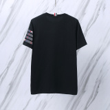 Thom Browne Classic Embroidered Rose Four Bar Short Sleeve Unisex Casual Versatile T-shirt