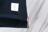 Thom Browne Classic Four Bar Round Neck Short Sleeve Couple's Casual Loose T-shirt
