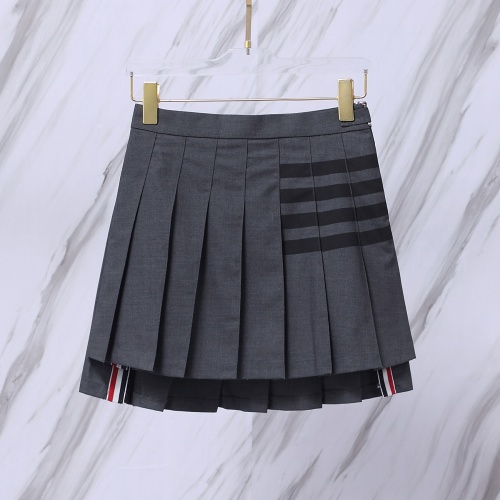 Thom Browne Classic Four Bar Ruffle Skirt Women's Versatile Short Skirt