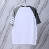 Thom Browne Classic Four Bar Splicing Short Sleeve Unisex Casual Versatile T-shirt