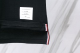 Thom Browne Classic Four Bar Round Neck Short Sleeve Couple's Casual Loose T-shirt