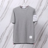 Thom Browne Classic Four Bar Round Neck Short Sleeve Couple's Casual Loose T-shirt