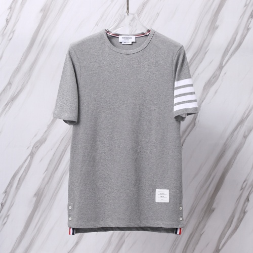 Thom Browne Classic Four Bar Round Neck Short Sleeve Couple's Casual Loose T-shirt