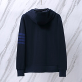 Thom Browne Classic Four Bar Hooded Zipper Jacket Unisex Casual Versatile Jacket