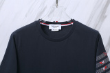 Thom Browne Classic Embroidered Rose Four Bar Short Sleeve Unisex Casual Versatile T-shirt