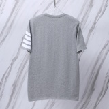 Thom Browne Classic Four Bar Round Neck Short Sleeve Couple's Casual Loose T-shirt