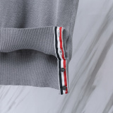 Thom Browne Unisex Classic Four Bar Sailing Jacquard Round Neck Knitted Short Sleeve