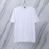 Thom Browne Classic Side Ribbon Round Neck Short Sleeve Unisex Casual Versatile T-shirt