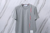 Thom Browne Classic Side Ribbon Round Neck Short Sleeve Unisex Casual Versatile T-shirt