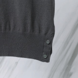 Thom Browne Unisex Classic Tri Color Jacquard Ice Silk Knitted Polo Shirt