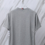 Thom Browne Classic Four Bar Round Neck T-shirt Unisex Casual Versatile Short Sleeve