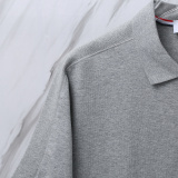 Thom Browne Unisex Classic Four Bar Casual Versatile Polo Shirt