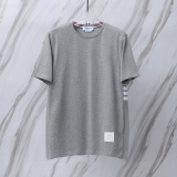Thom Browne Classic Four Bar Round Neck T-shirt Unisex Casual Versatile Short Sleeve