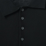 Thom Browne Unisex Classic Tri Color Jacquard Ice Silk Knitted Polo Shirt