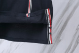 Thom Browne Classic Side Ribbon Round Neck Short Sleeve Unisex Casual Versatile T-shirt