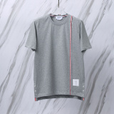 Thom Browne Classic Side Ribbon Round Neck Short Sleeve Unisex Casual Versatile T-shirt