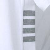 Thom Browne Classic Four Bar Round Neck T-shirt Unisex Casual Versatile Short Sleeve