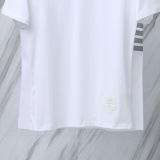 Thom Browne Classic Four Bar Round Neck T-shirt Unisex Casual Versatile Short Sleeve