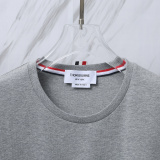 Thom Browne Classic Four Bar Round Neck T-shirt Unisex Casual Versatile Short Sleeve
