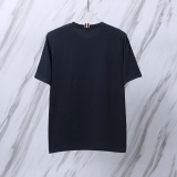 Thom Browne Classic Side Ribbon Round Neck Short Sleeve Unisex Casual Versatile T-shirt